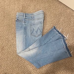 MOTHER jeans, the Hustler with undone hem